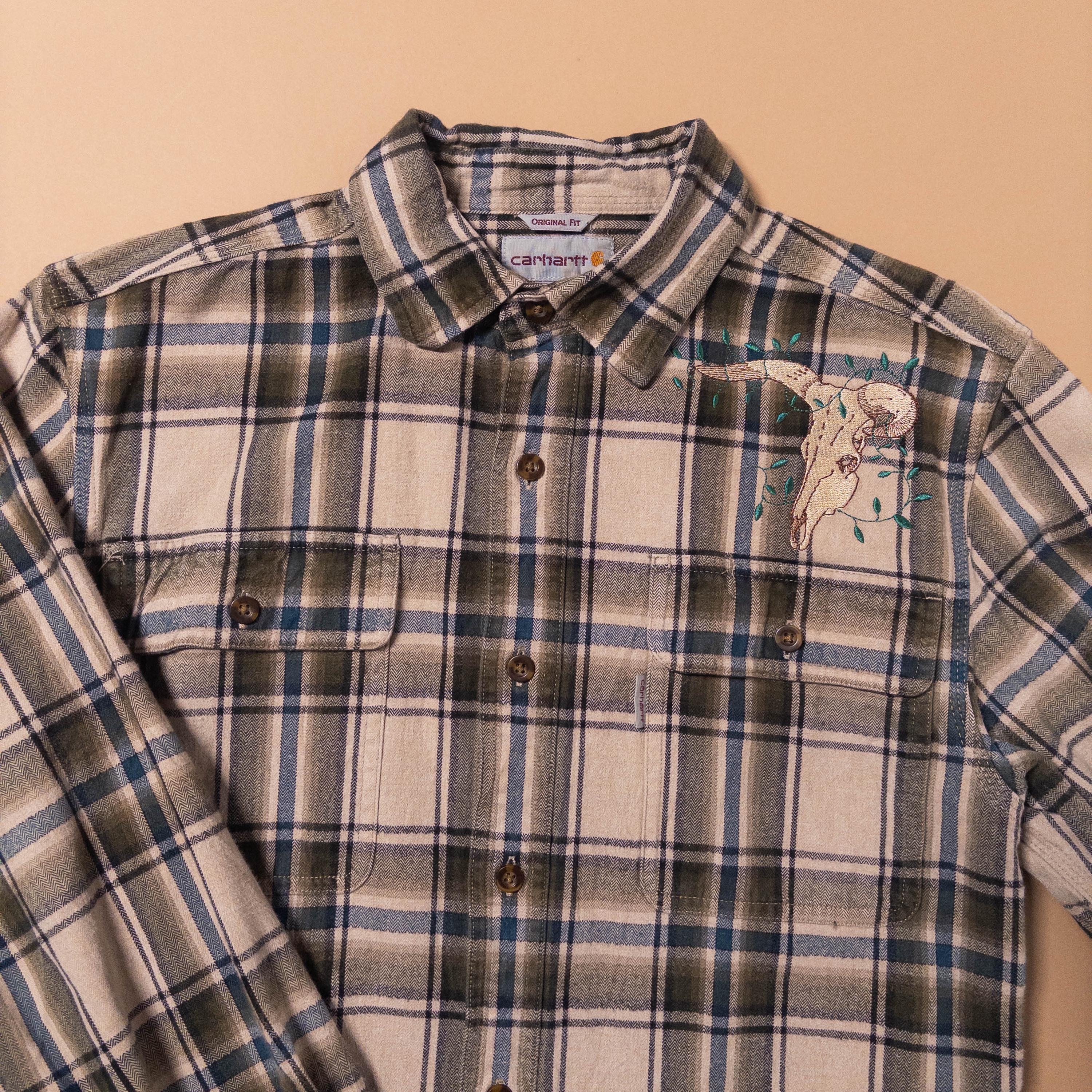 Western Cow Skull Carhartt Flannel