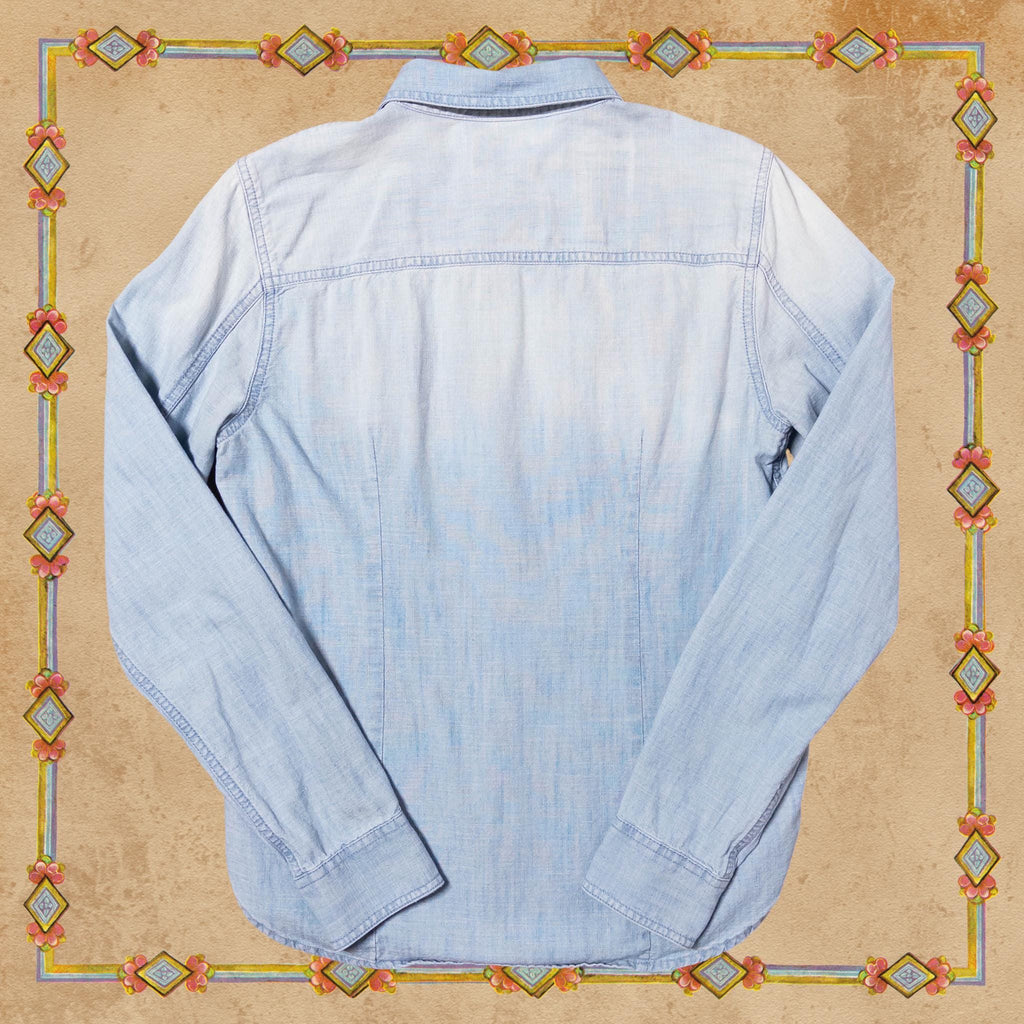 Angel or Devil Cat Denim Shirt