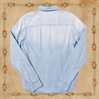 Angel or Devil Cat Denim Shirt