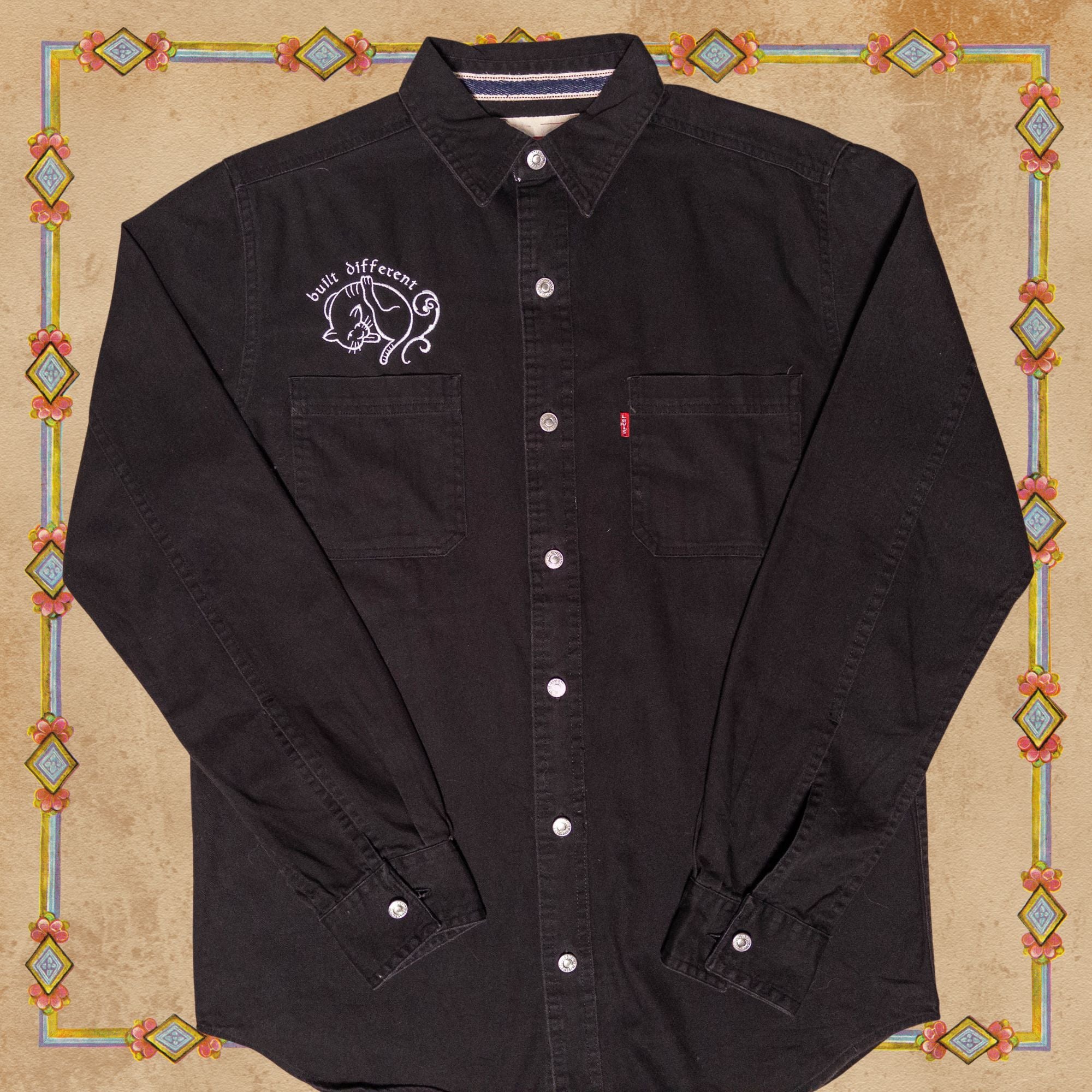 Vans Built Different Cat Denim Shirt
