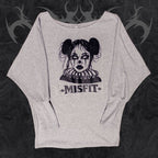 Misfit Clown Girl Off-The-Shoulder Shirt
