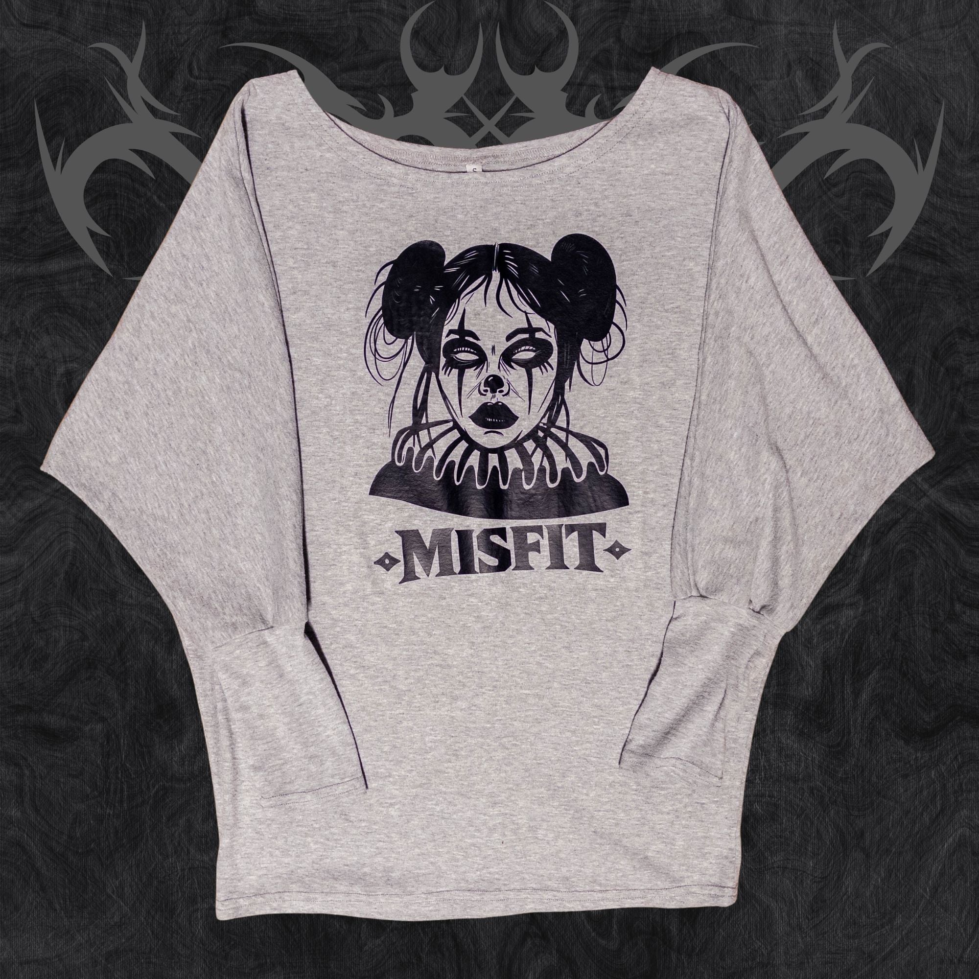 Misfit Clown Girl Off-The-Shoulder Shirt