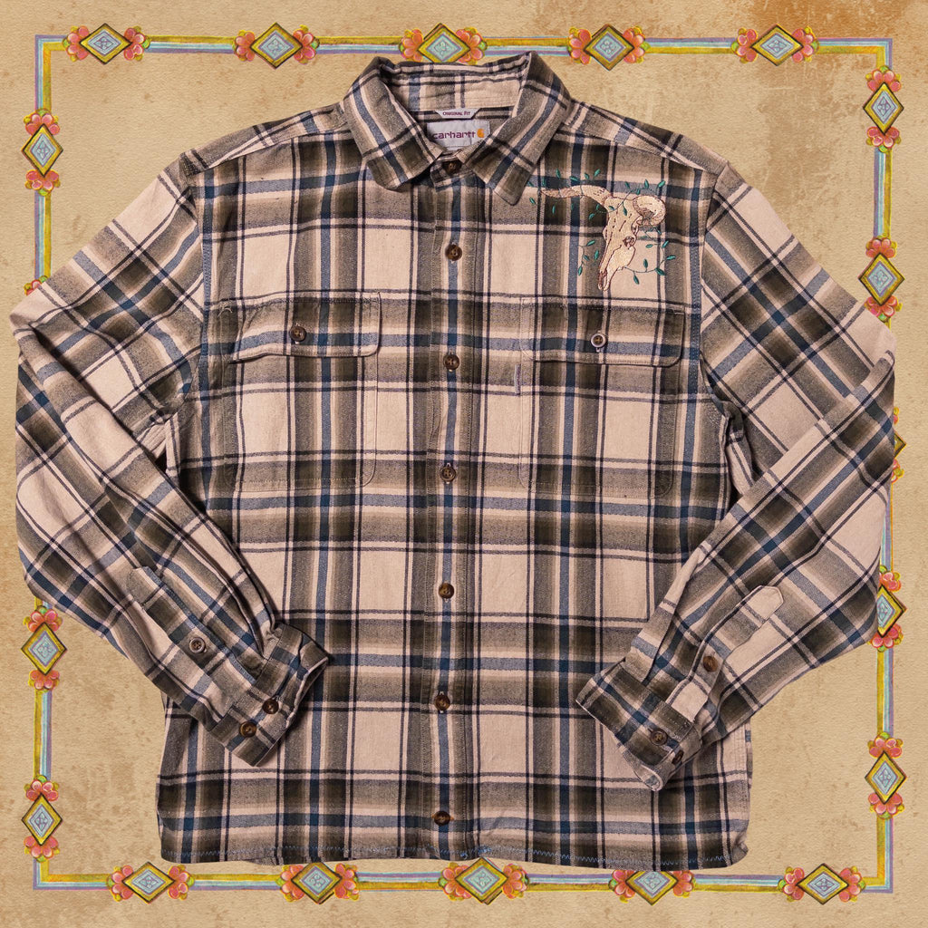 Western Cow Skull Carhartt Flannel