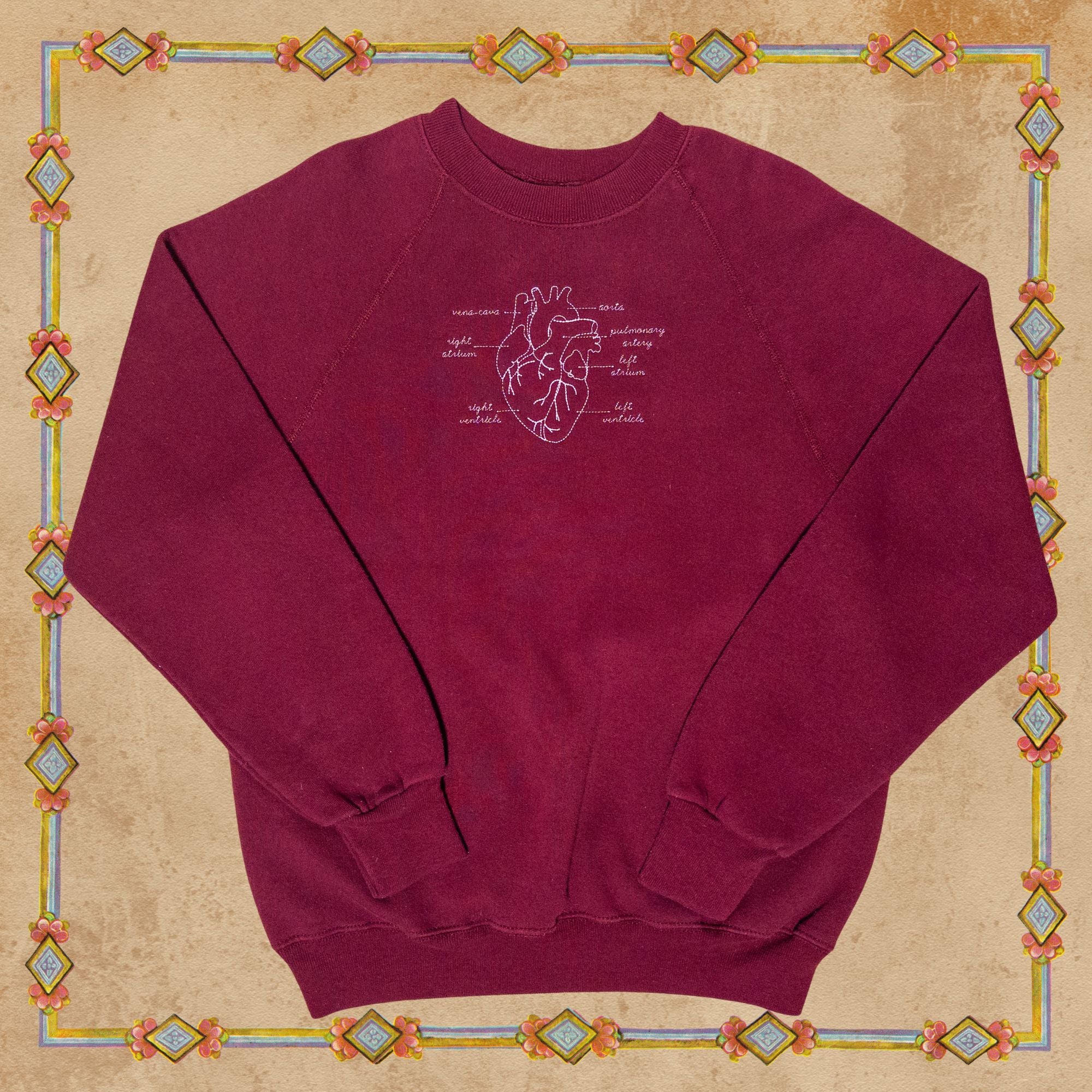 Anatomical Heart Sweatshirt in Red