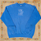 Medieval Snail Cat Crewneck Sweater in Blue