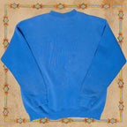 Medieval Snail Cat Crewneck Sweater in Blue