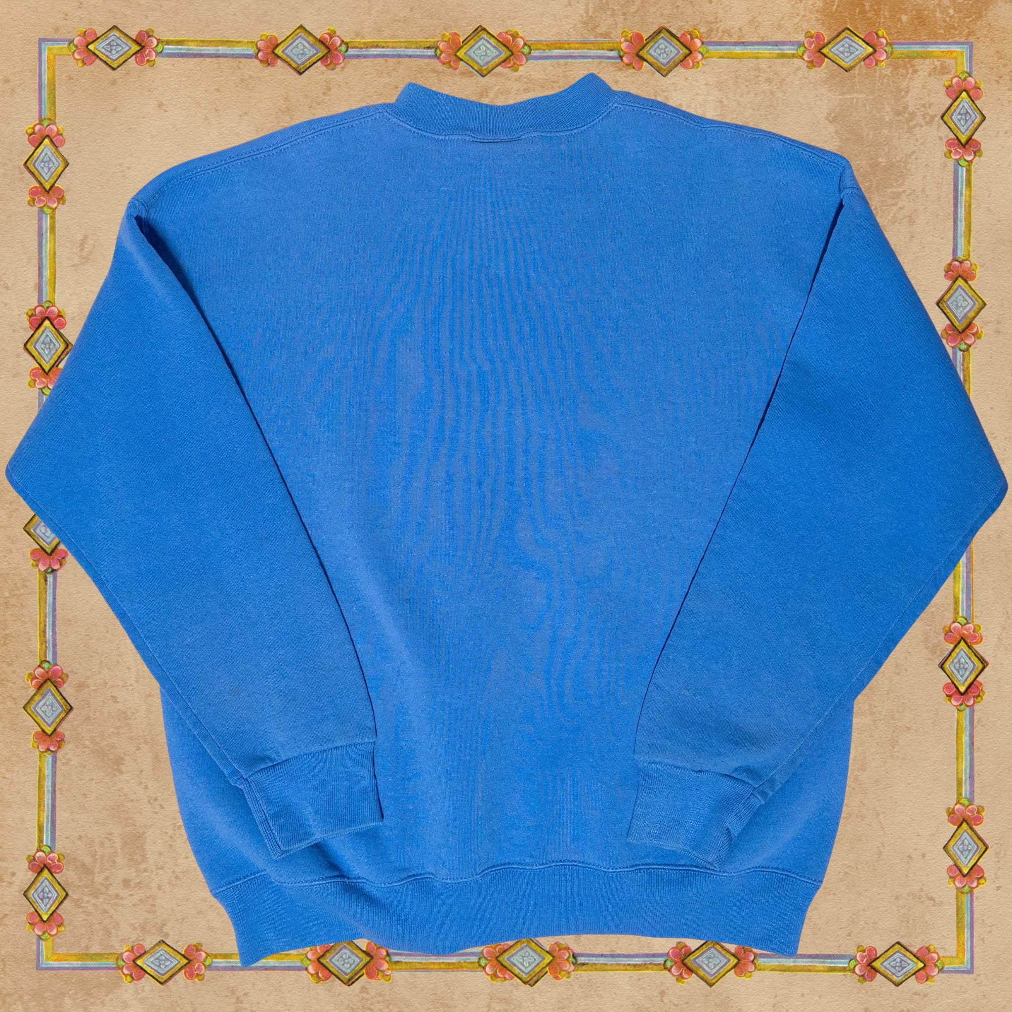 Medieval Snail Cat Crewneck Sweater in Blue