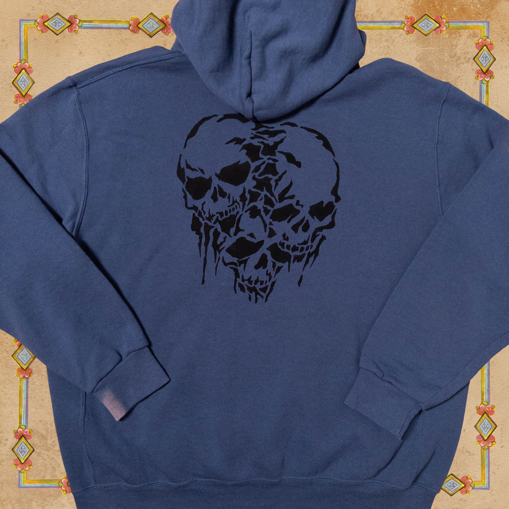 Trio of Skulls Upcycled Hoodie