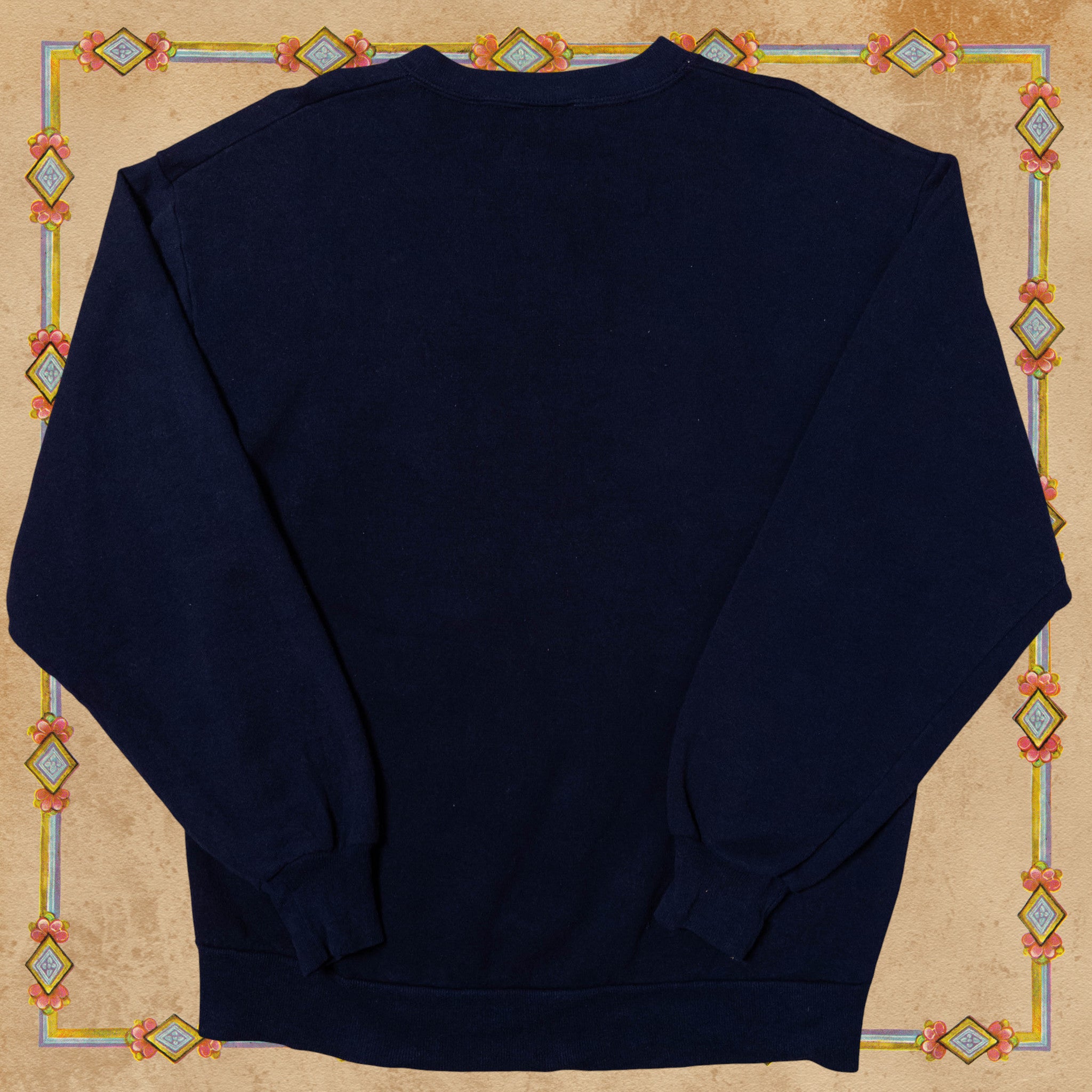 Medieval Rabbit Riding Snail Creature Crewneck Sweatshirt | Navy