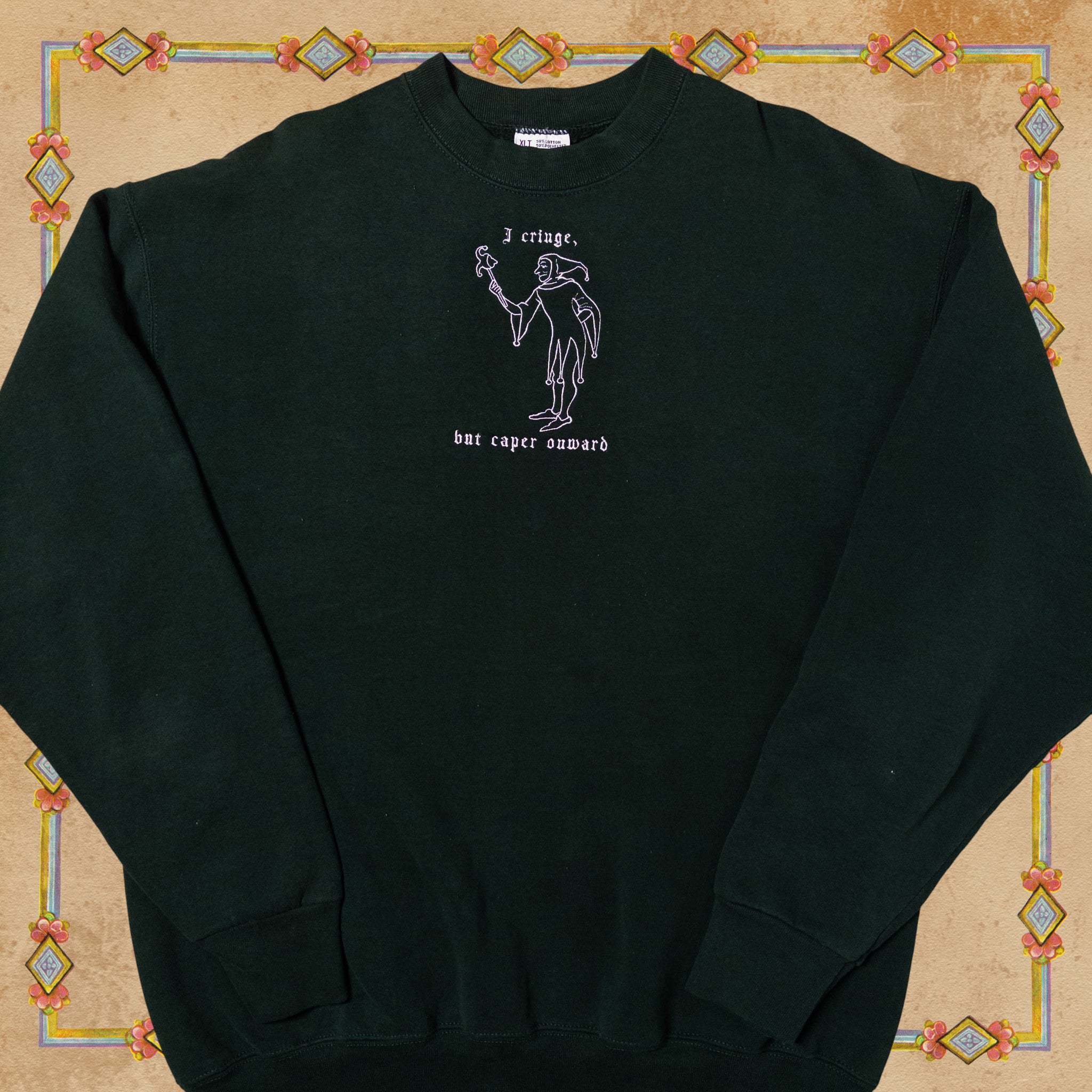Cringe But Free Jester Crewneck Sweater