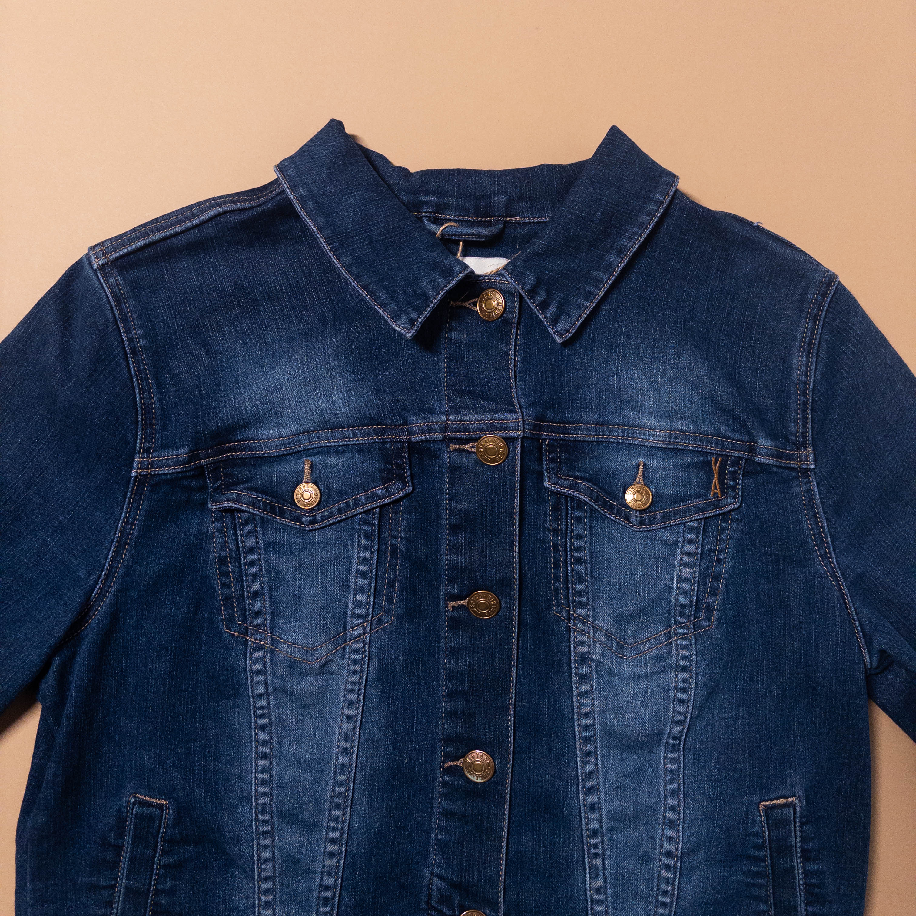 Medieval Rabbit Riding Snail Creature Upcycled Jean Jacket