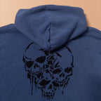 Trio of Skulls Upcycled Hoodie