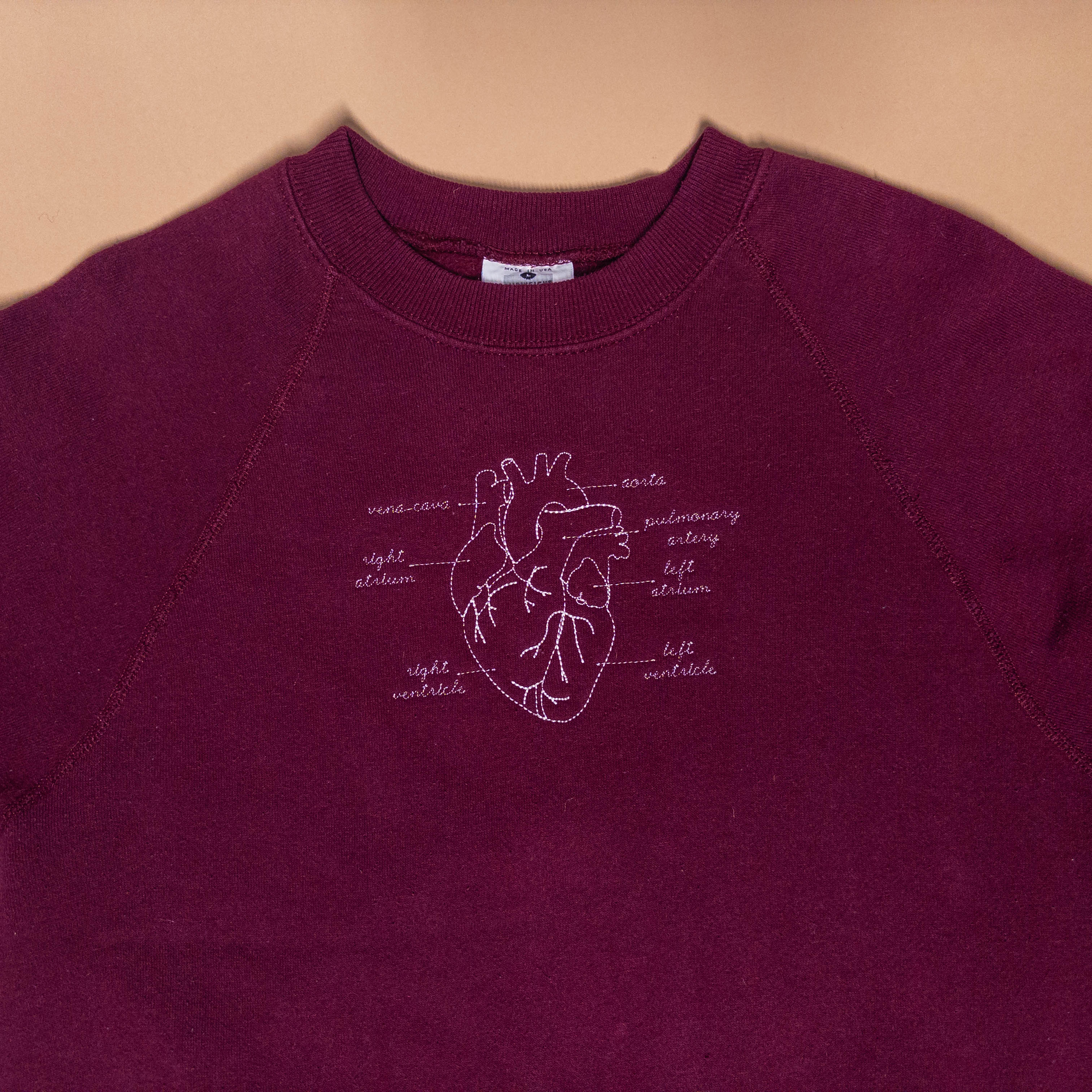 Anatomical Heart Sweatshirt in Red
