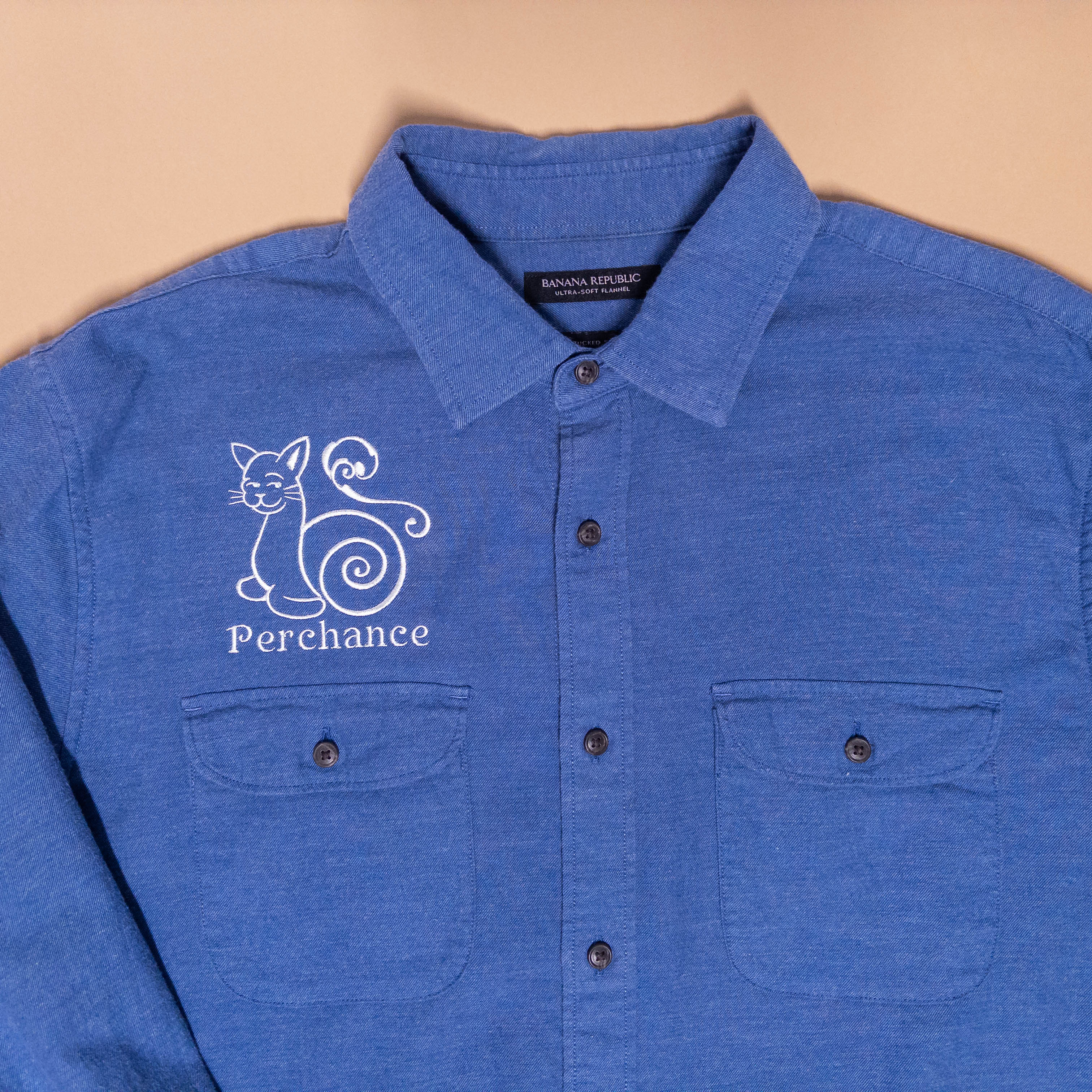 Strange Medieval Snail Cat Blue Flannel Shirt