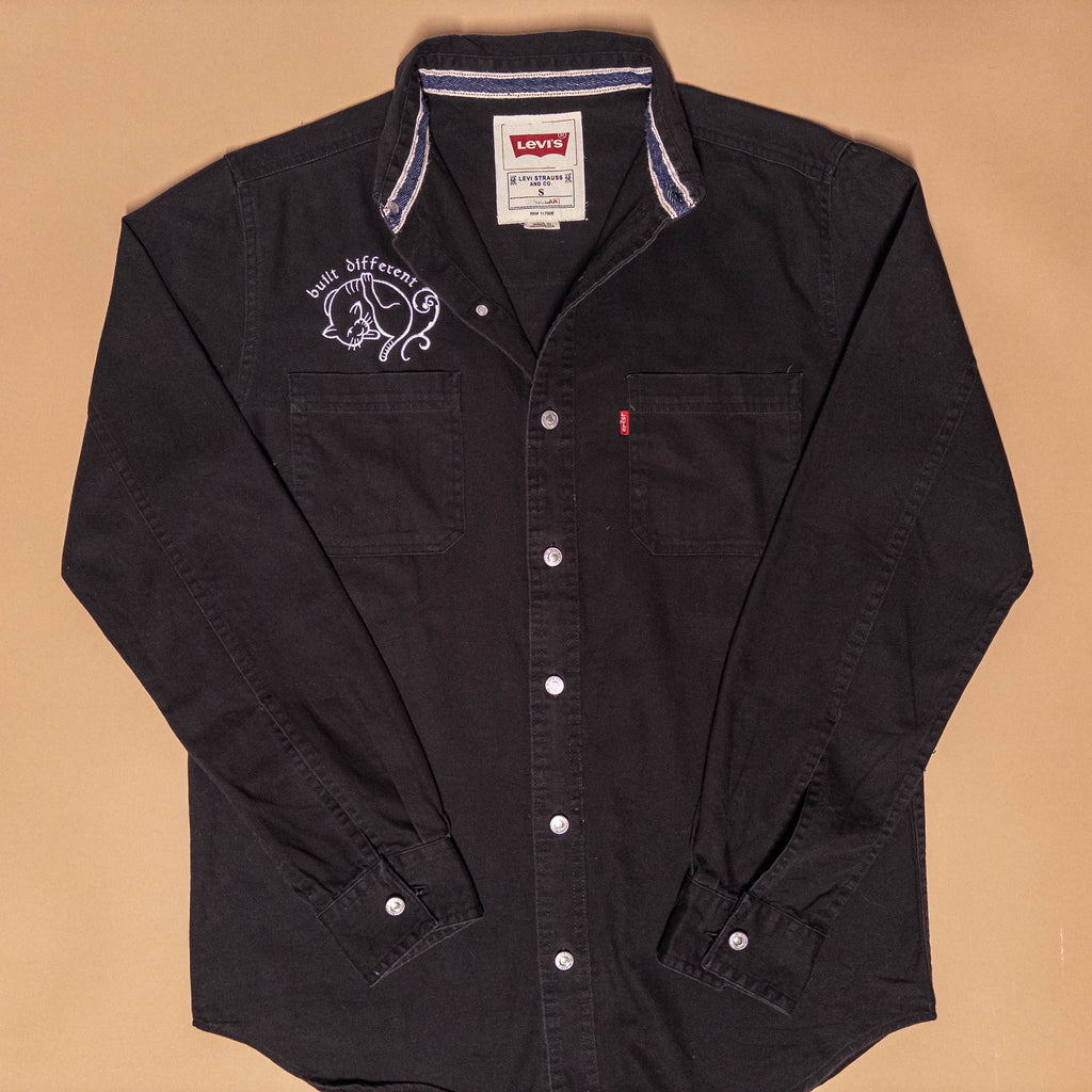 Vans Built Different Cat Denim Shirt