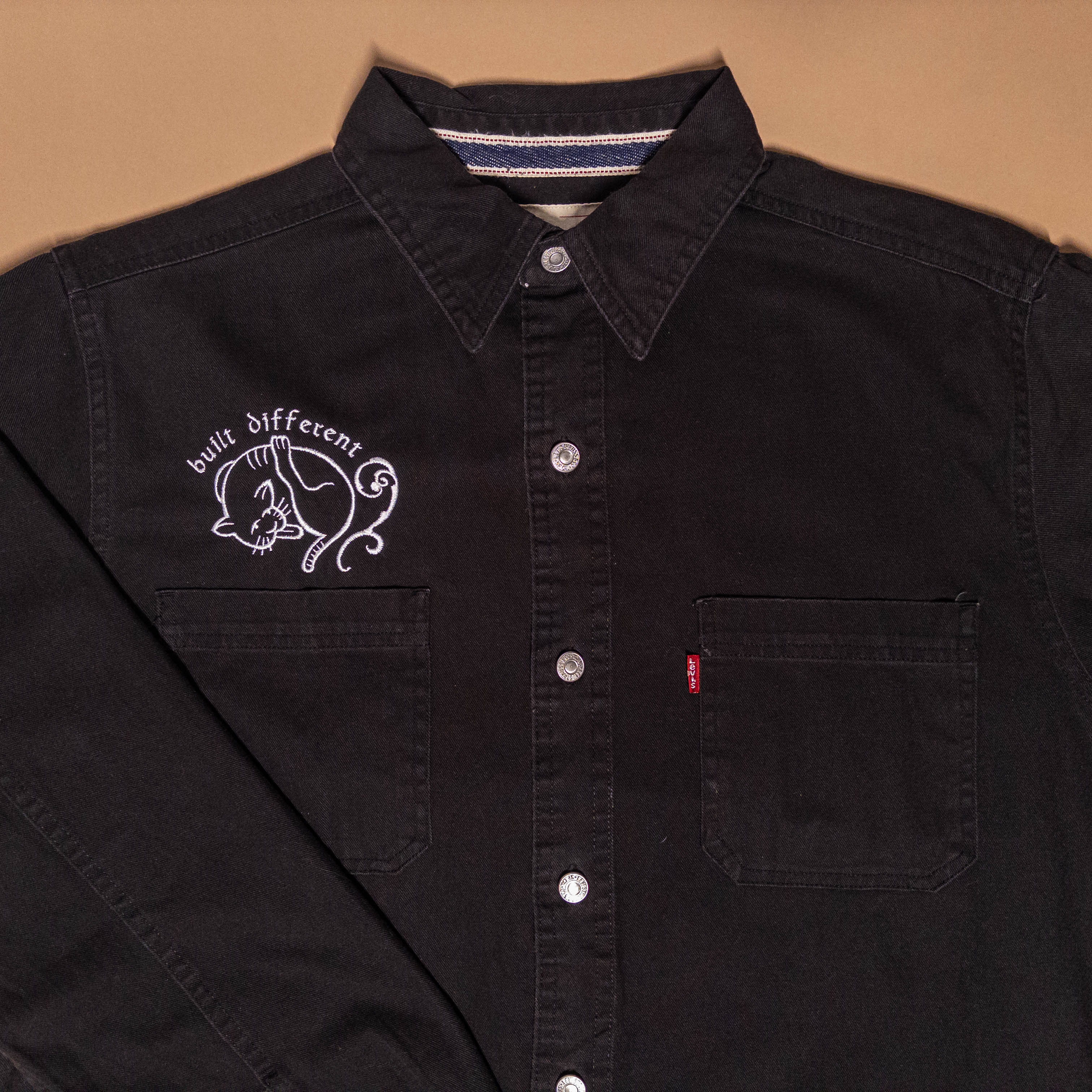 Vans Built Different Cat Denim Shirt