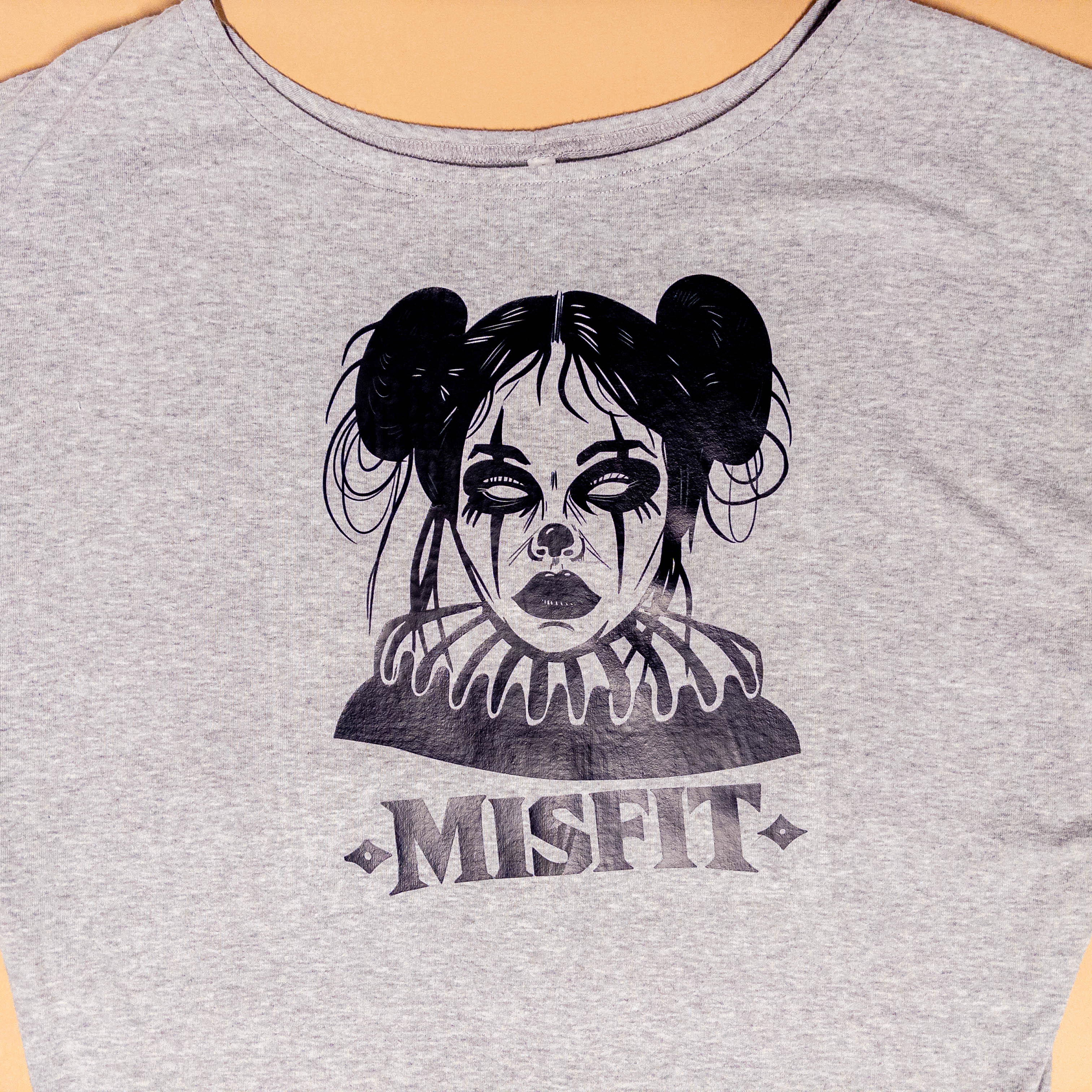 Misfit Clown Girl Off-The-Shoulder Shirt