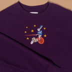 Medieval Rabbit Riding Snail in Purple