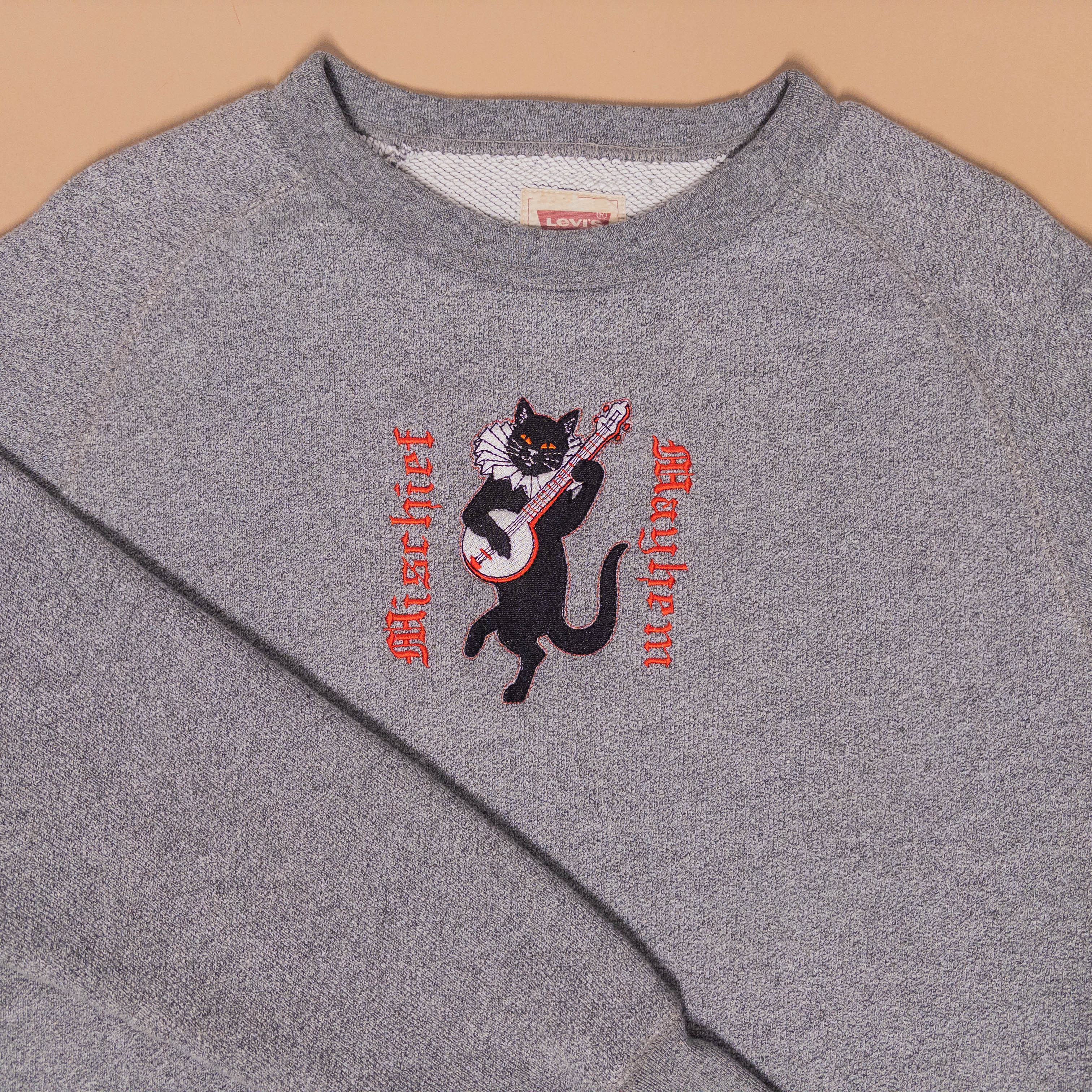 Upcycled Levi's Mischief and Mayhem Crewneck Sweater