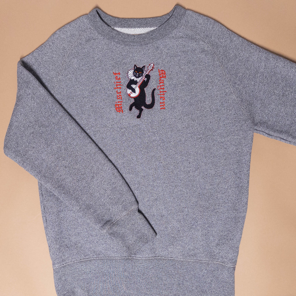 Upcycled Levi's Mischief and Mayhem Crewneck Sweater