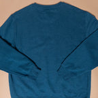 Rabbit Riding Snail Medieval Crewneck in Teal