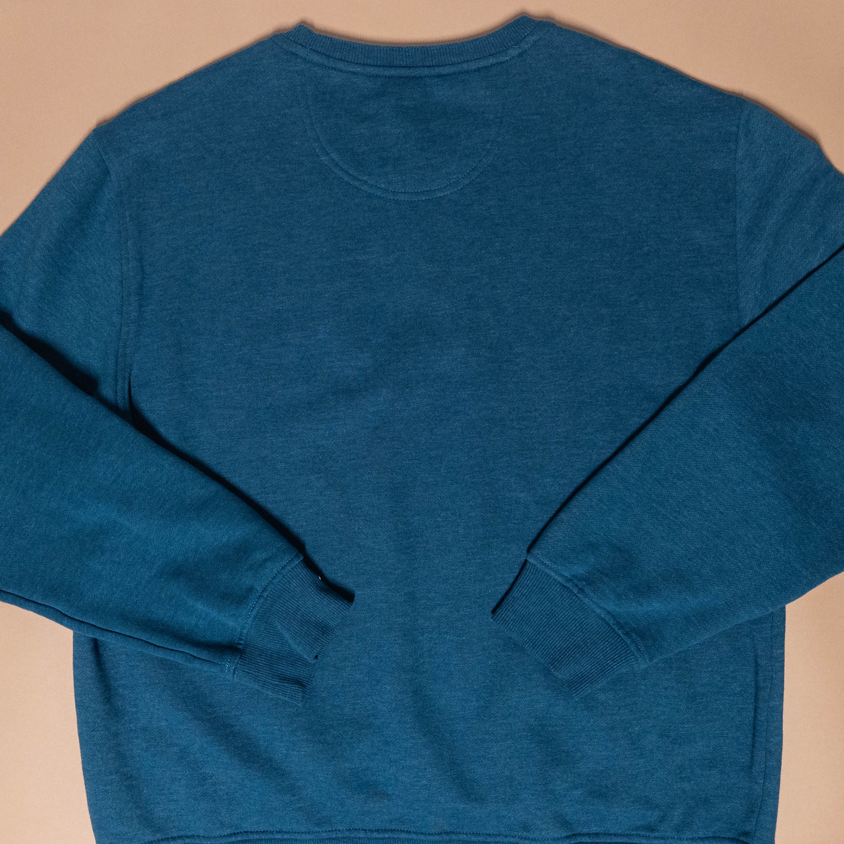 Rabbit Riding Snail Medieval Crewneck in Teal