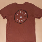 Upcycled Billabong Western Skull Tee in Rust