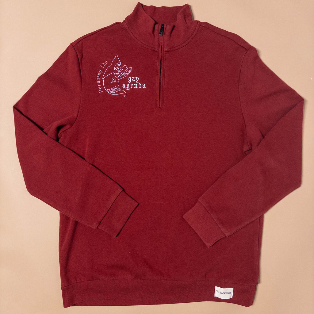 Gay Medieval Fox Quarter Zip Sweater