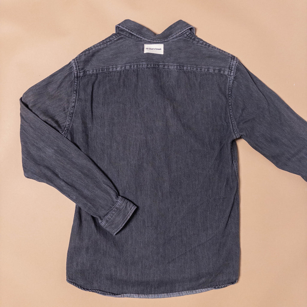 Trio of Teeth Gray Denim Shirt