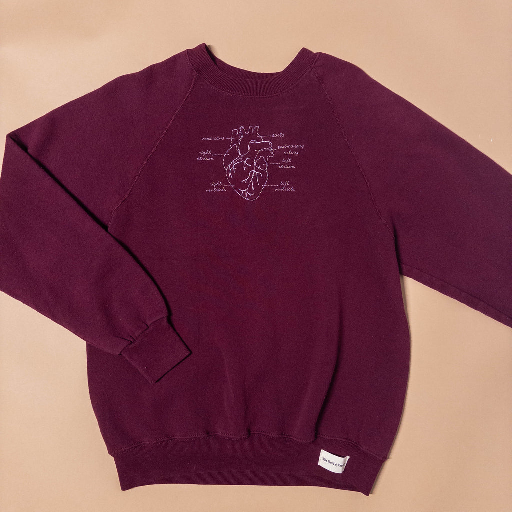 Anatomical Heart Sweatshirt in Red
