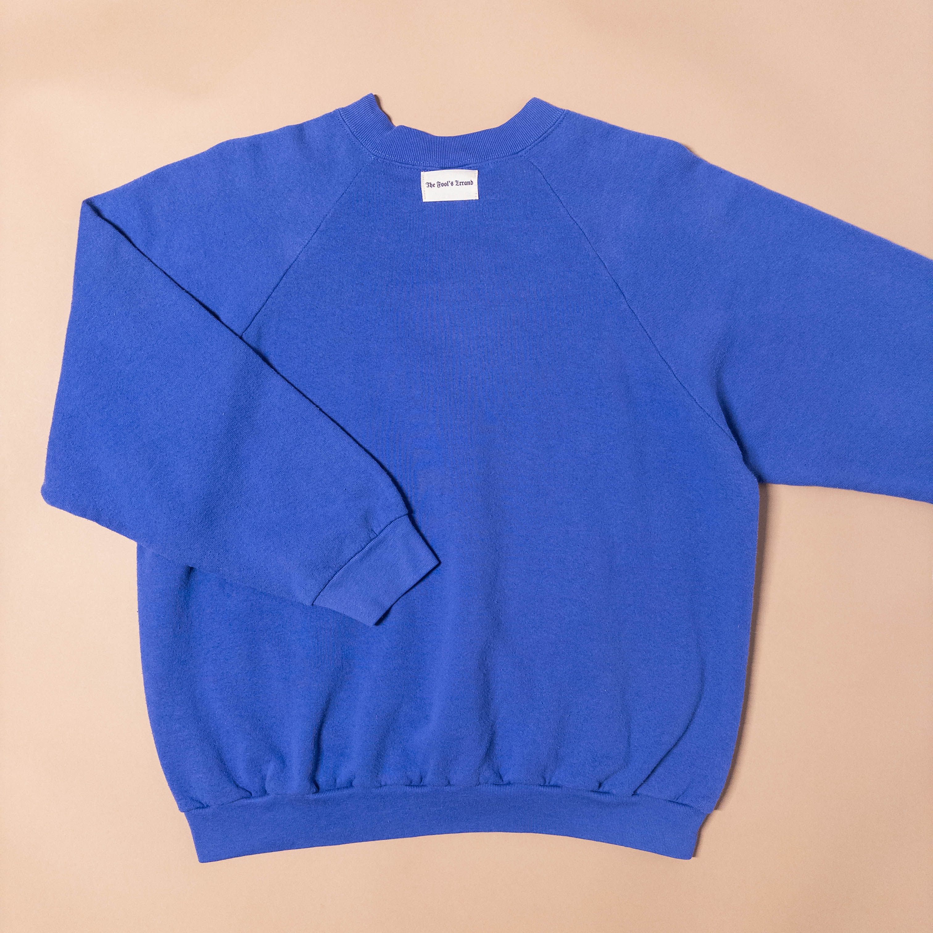 Medieval Rabbit Riding Snail Creature Crewneck Sweater in Light Blue