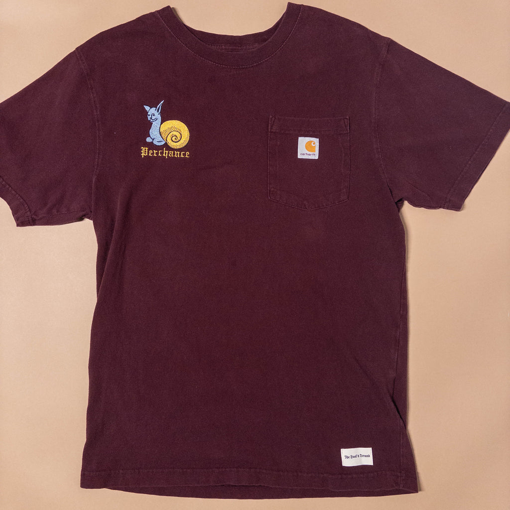 Upcycled Carhartt Medieval Snail Cat Tee
