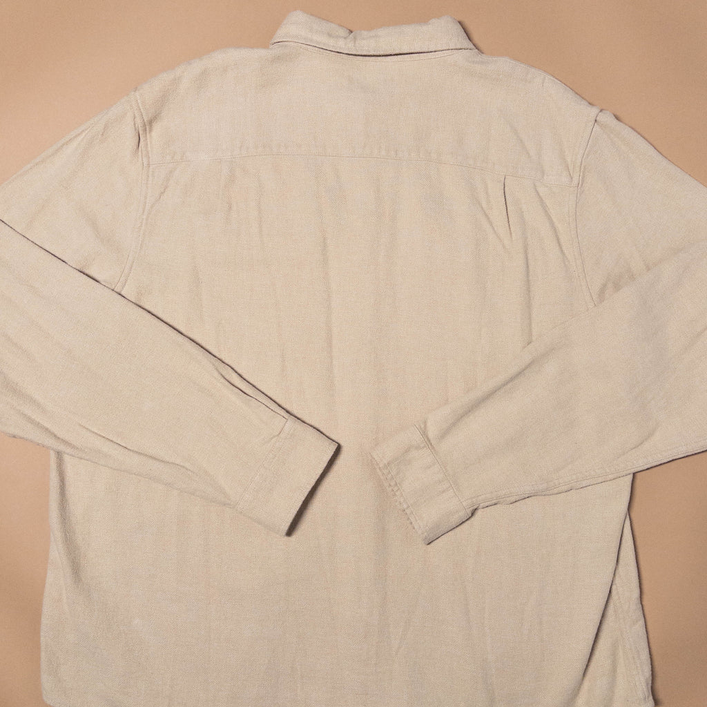 Mushroom Button-Up Shirt in Cream | XXL
