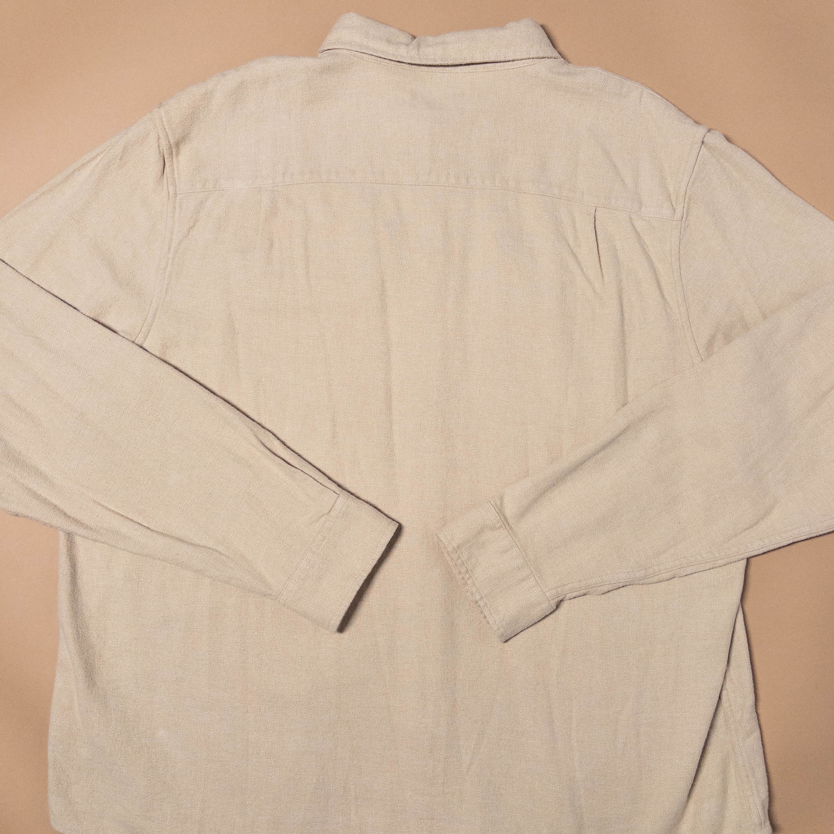 Mushroom Button-Up Shirt in Cream | XXL
