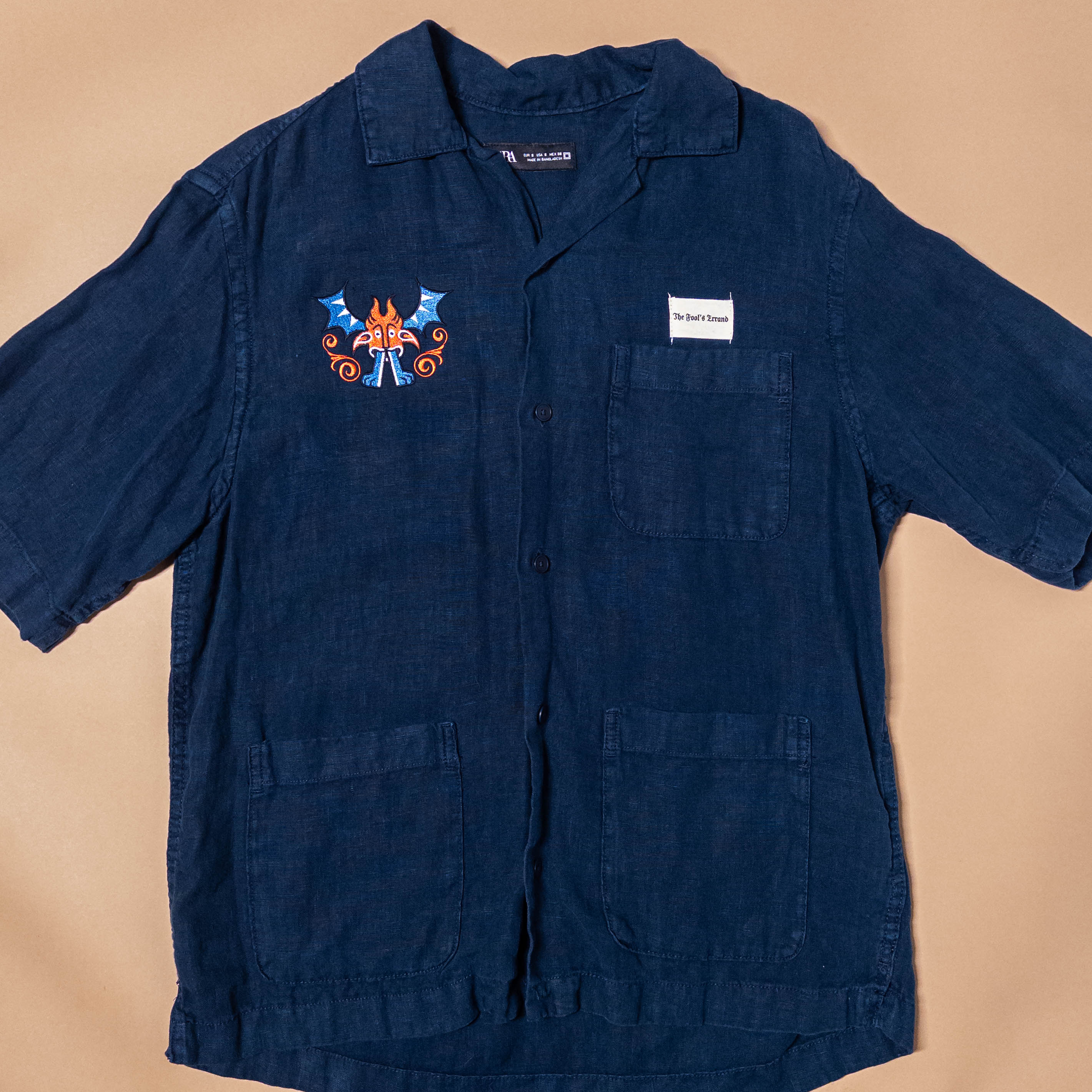 Medieval Demon Button Up in Linen | Small