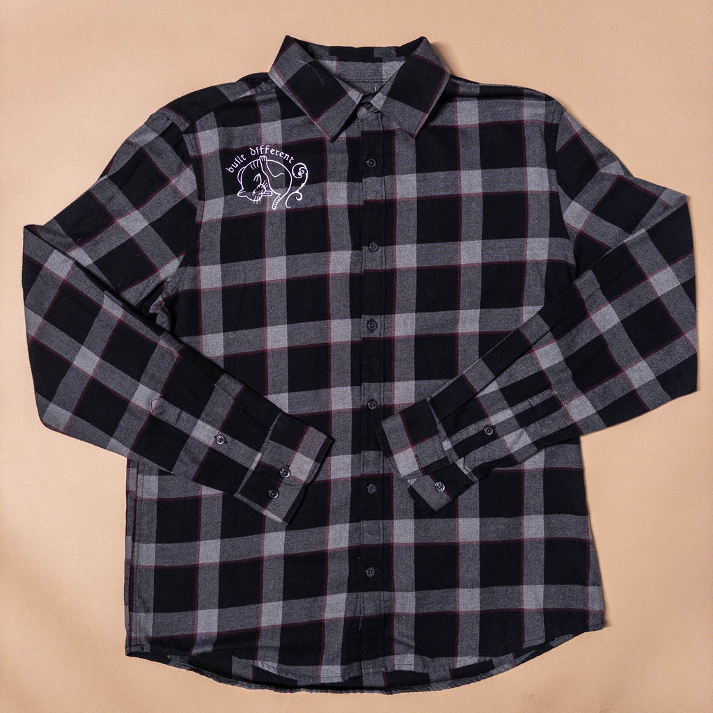 Medieval Cat Black Flannel Shirt
