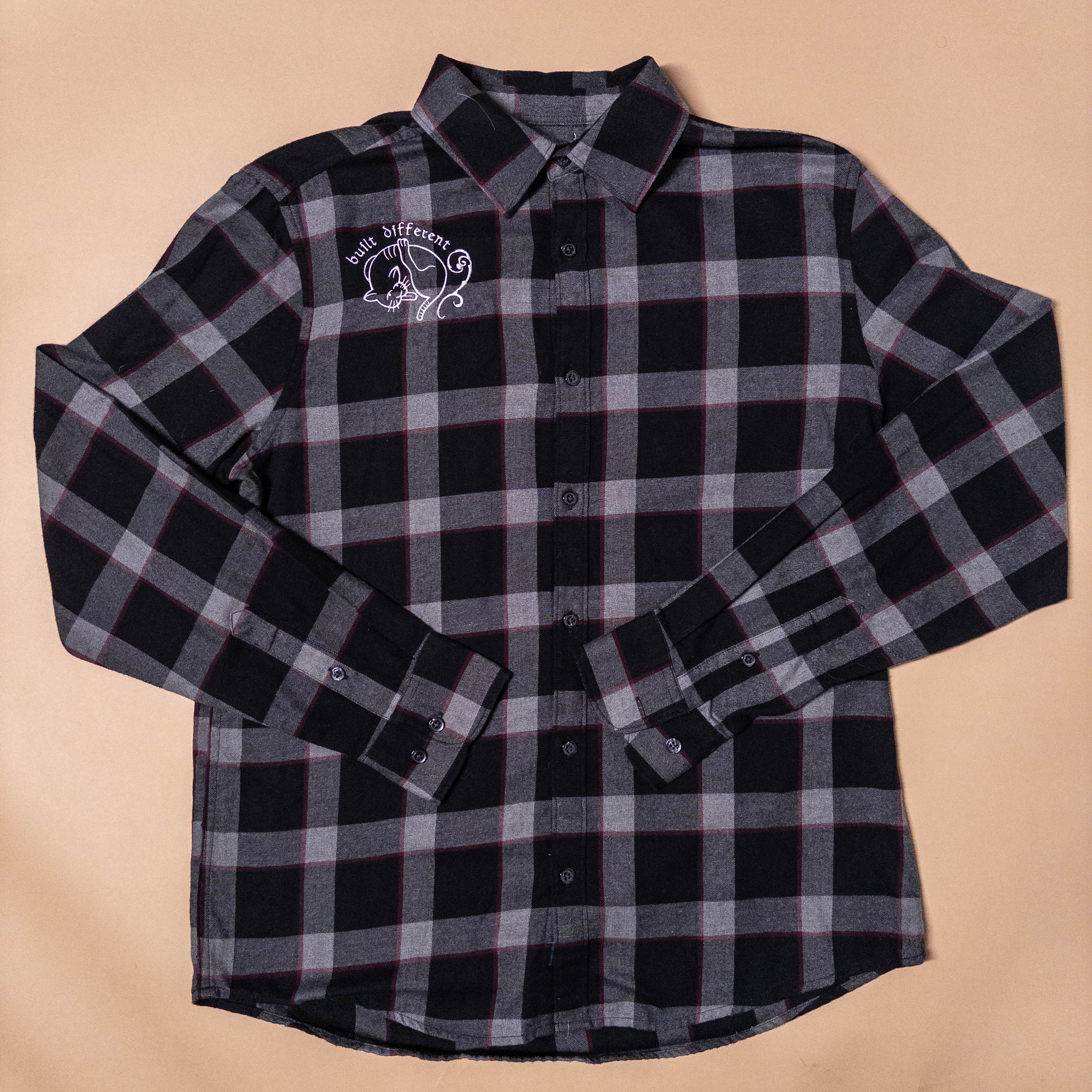 Medieval Cat Black Flannel Shirt