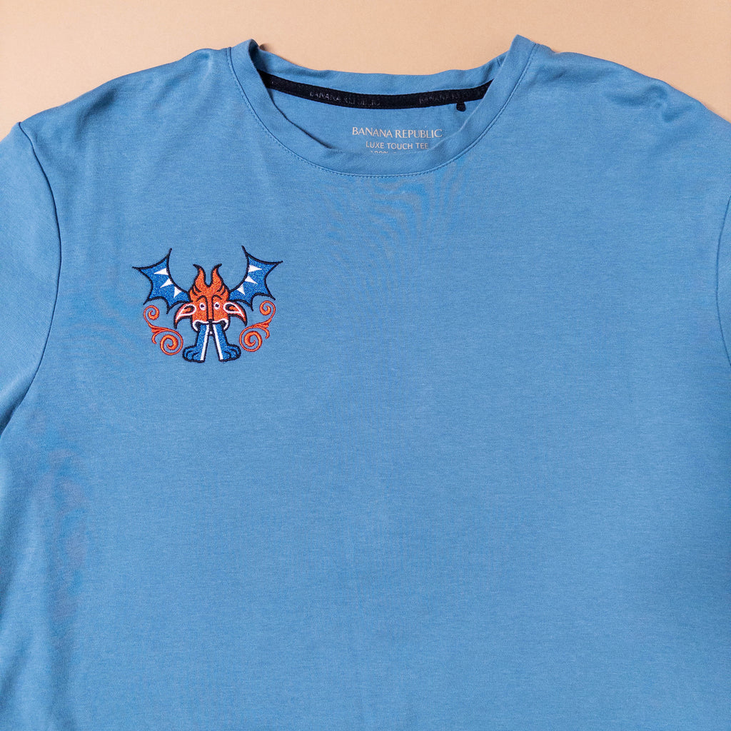 Medieval Demon Tee in Blue | Medium
