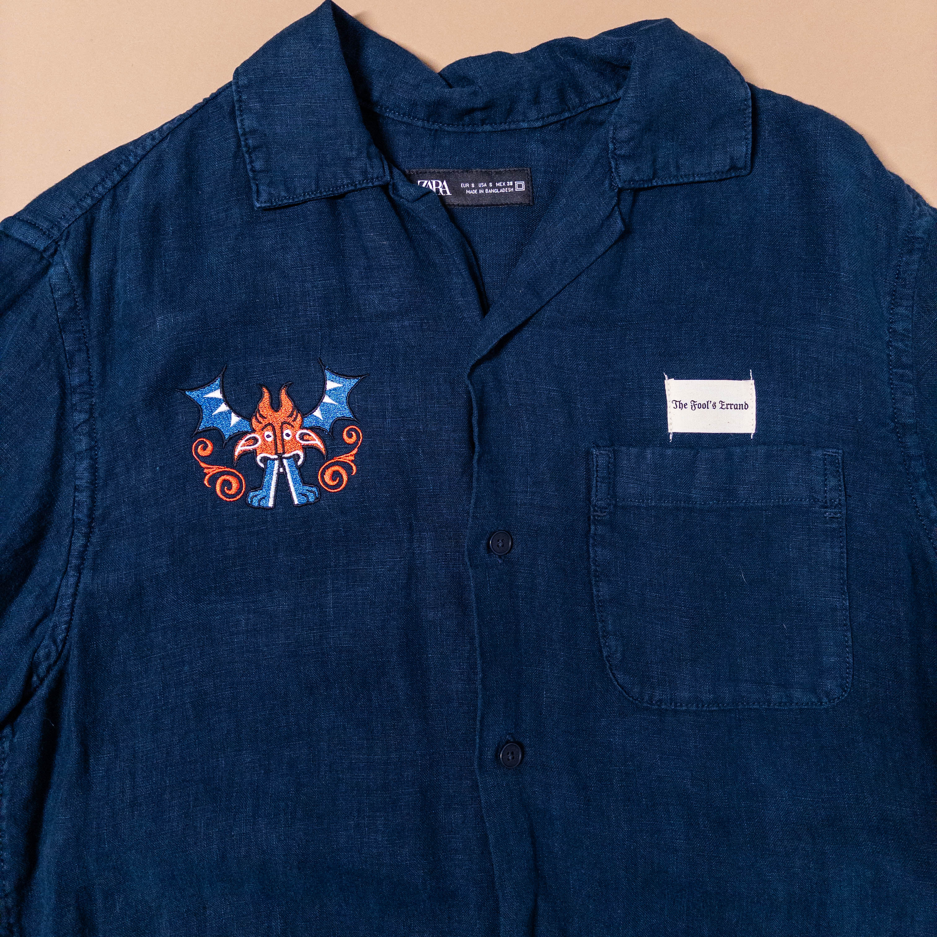 Medieval Demon Button Up in Linen | Small
