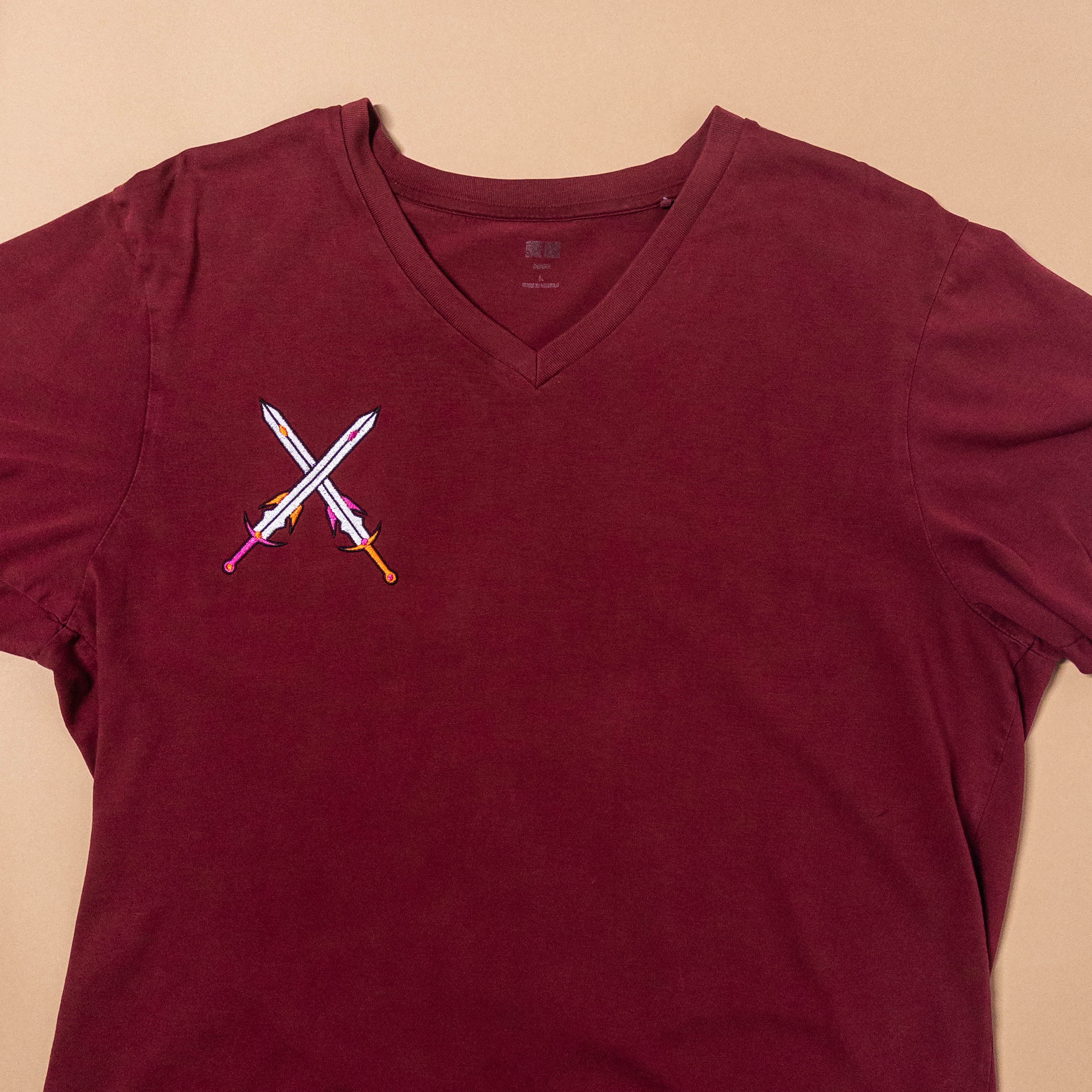 WLW Lesbian Pride Fantasy Swords in Crimson | Medium