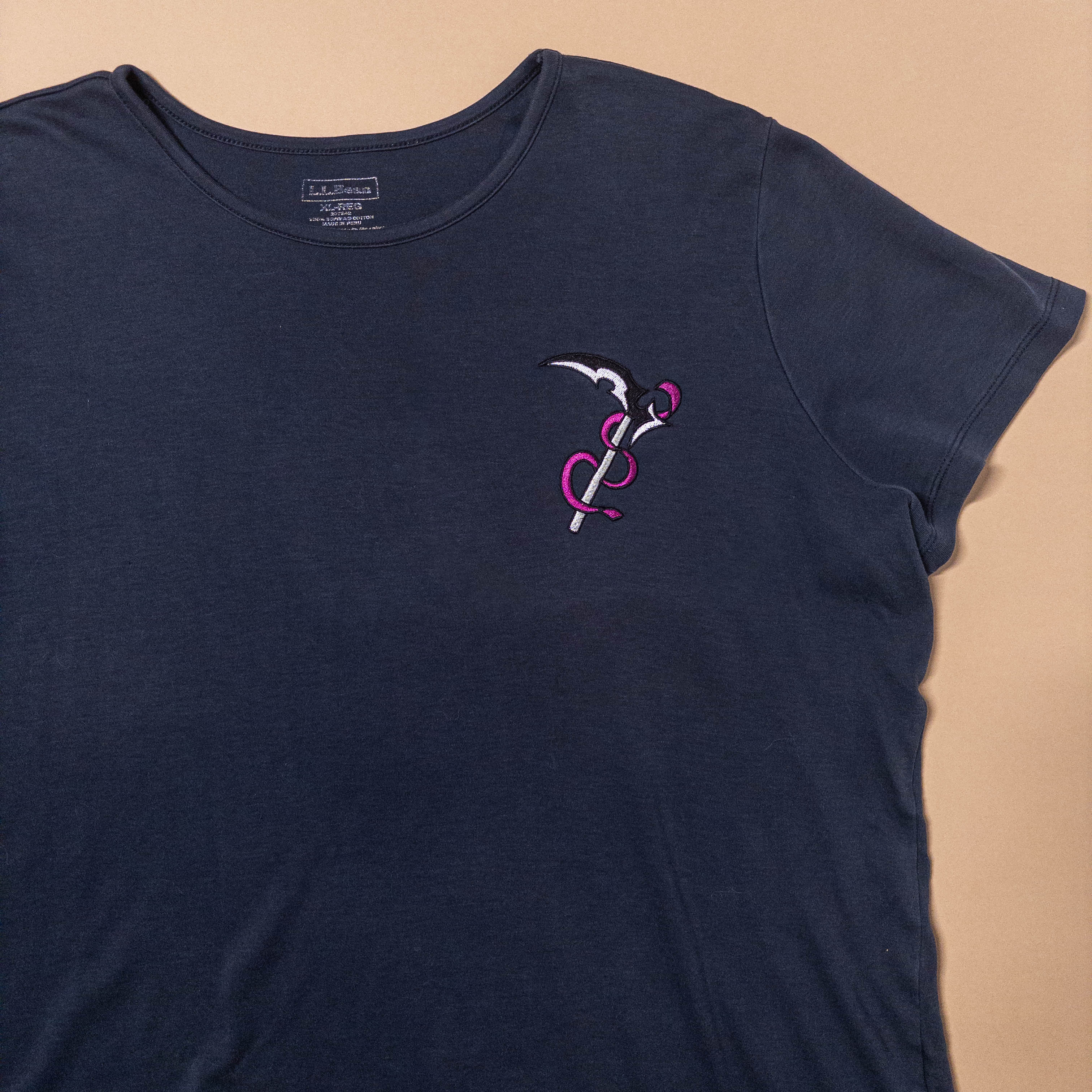 Asexual Pride Fantasy Scythe in Navy | Large