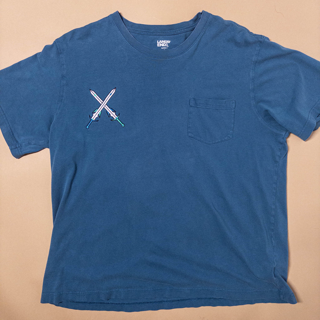 MLM Gay Pride Fantasy Swords in Medium Blue | Large
