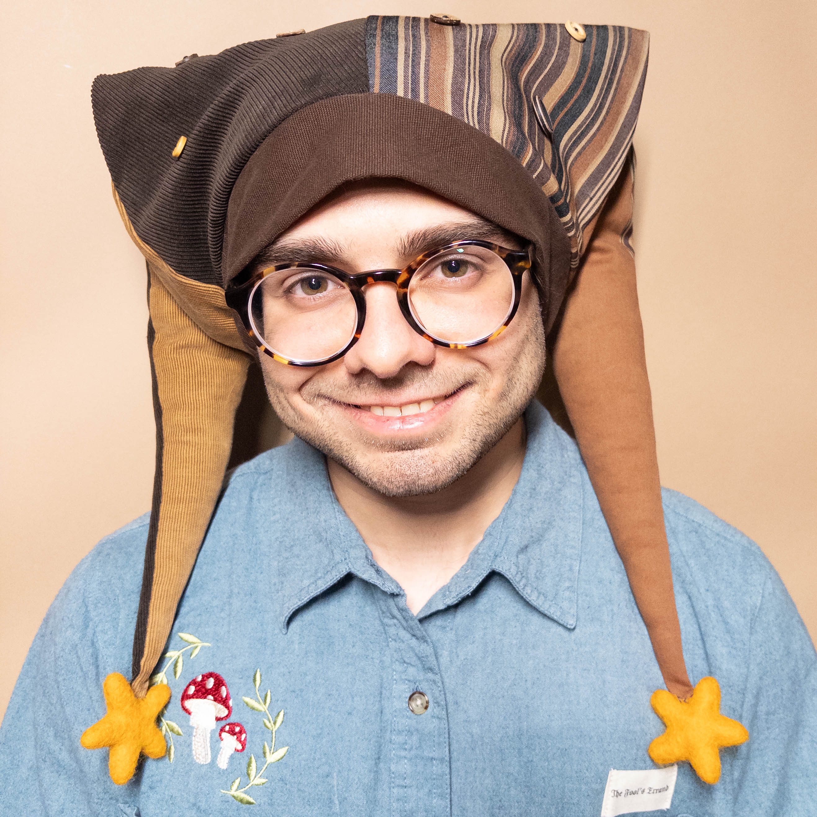 The Hazelnut Jester – Handmade Jester Hat