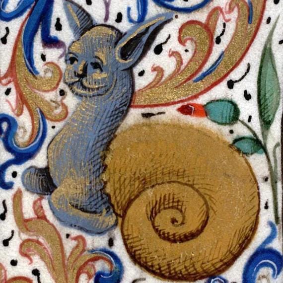 Medieval Snail Cat Argyle Sweater