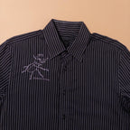 Stag Beetle Striped Button-Up Shirt