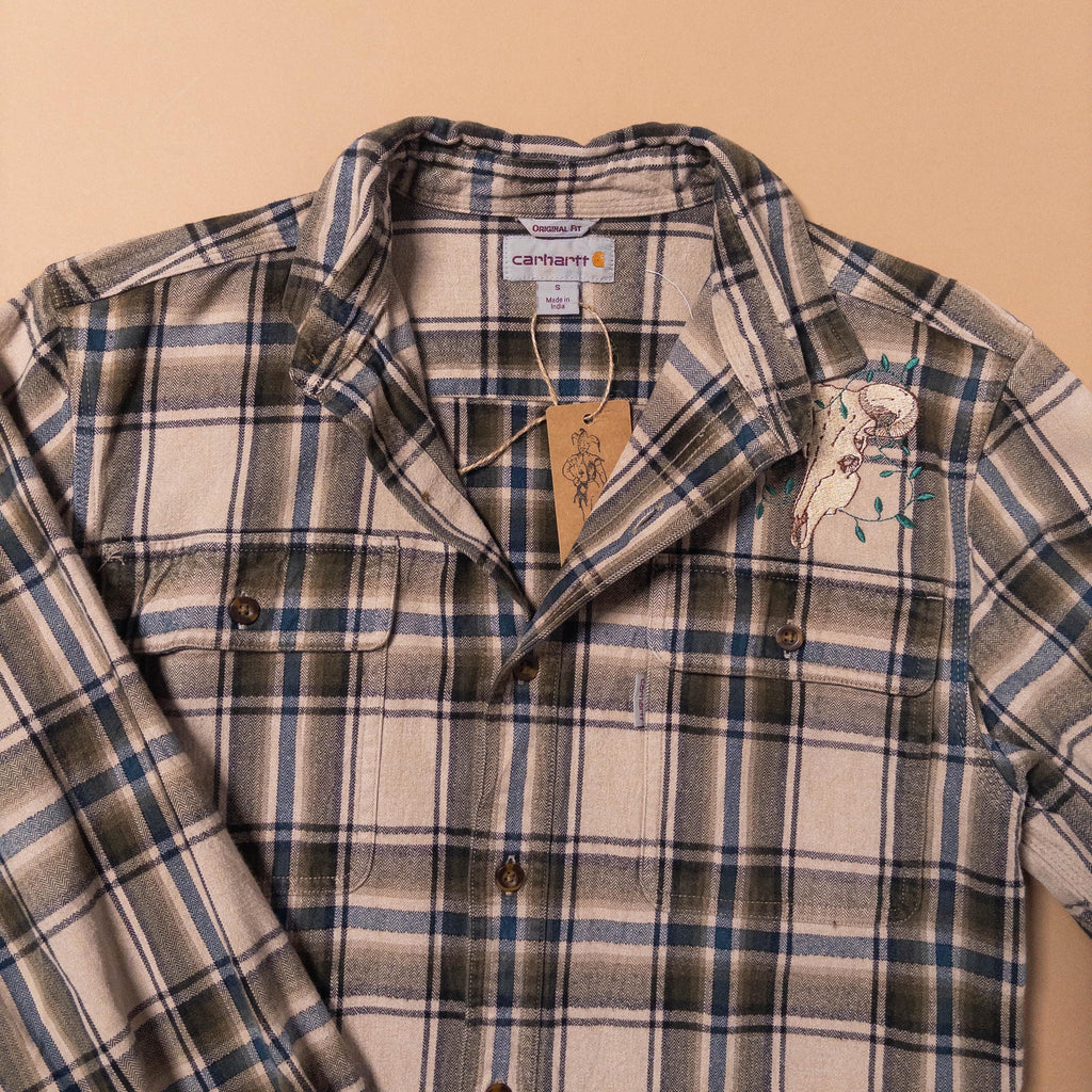 Western Cow Skull Carhartt Flannel